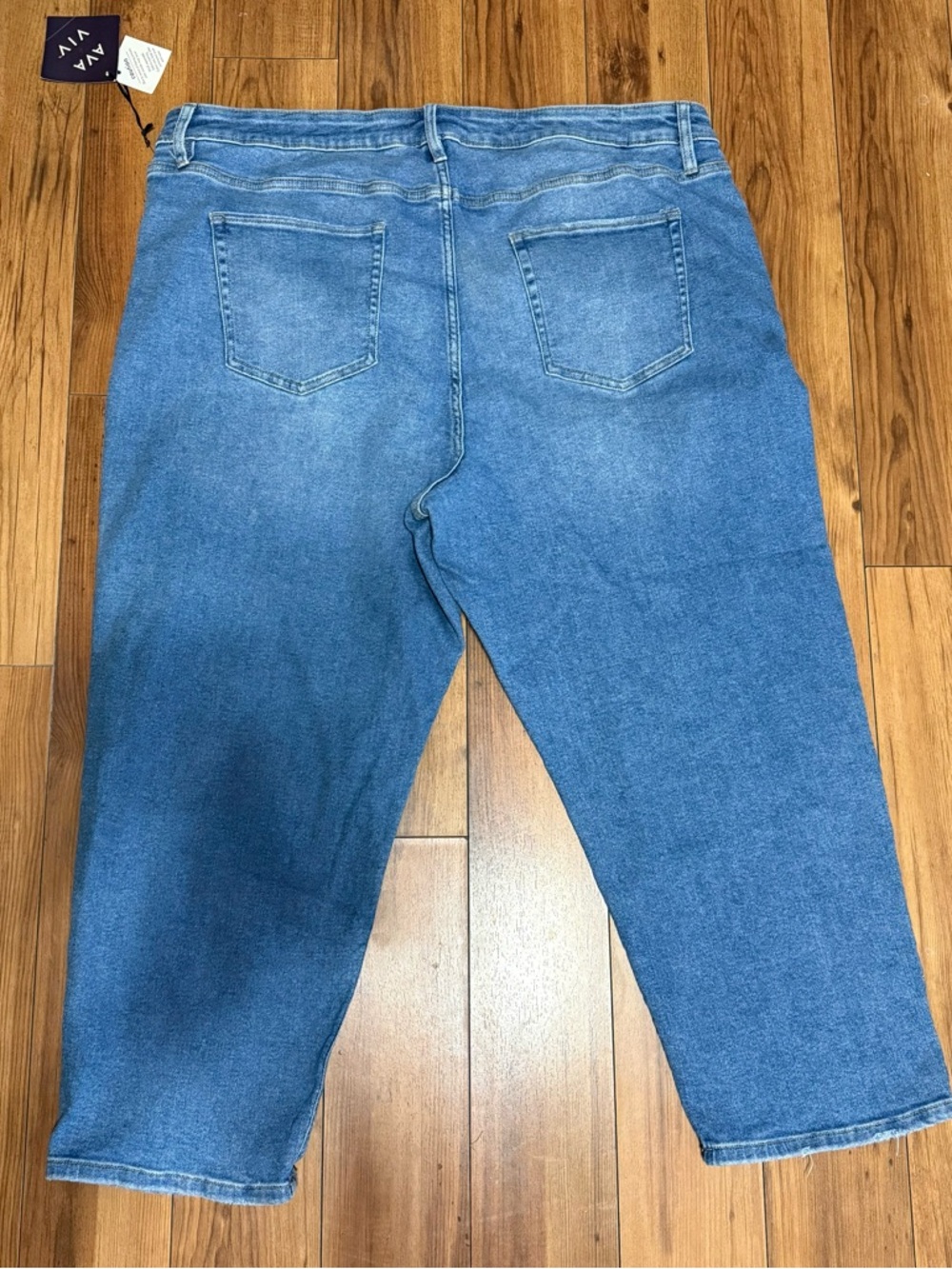 Ava & Viv Men's Relaxed Light Blue Distressed Jeans - Picture 8 of 9